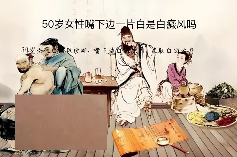 50岁女性嘴下边一片白是白癜风吗”